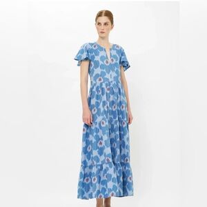 Oliphant V-NECK MAXI- JINJA BLUE